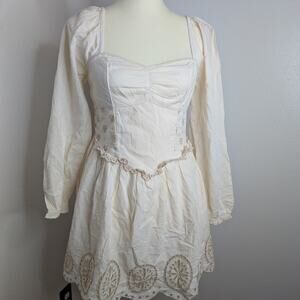 American Eagle Long-Sleeve Sweetheart Mini Dress Size Multi